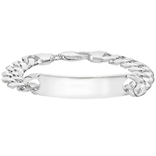 Silver Gents' Curb Id Bracelet 44.31g